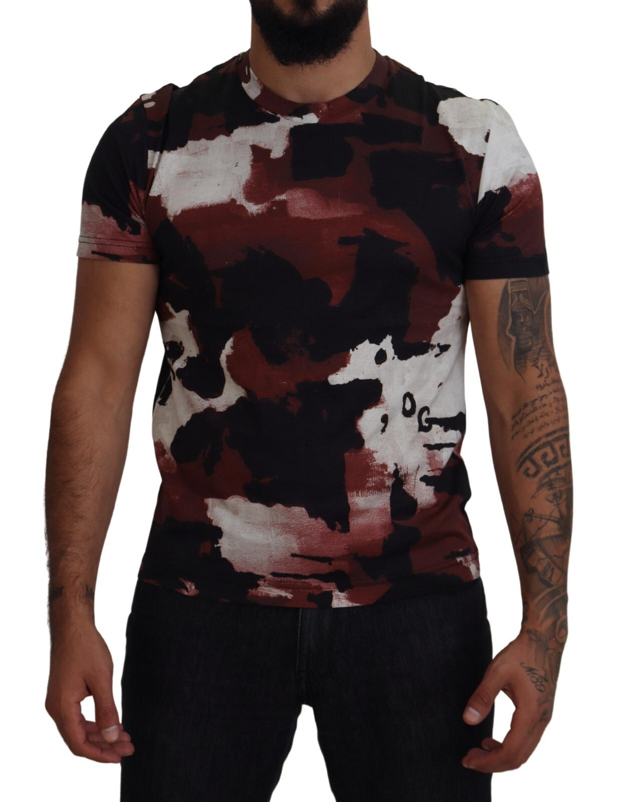 Dolce & Gabbana Multicolor Tie Dye Cotton Crew Neck T-shirt | Regal Royce