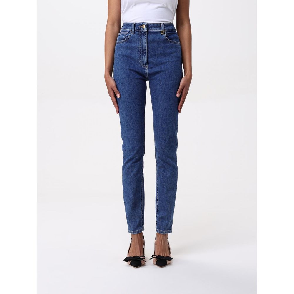Elisabetta Franchi Blue Denim High-Waisted Jean | Regal Royce