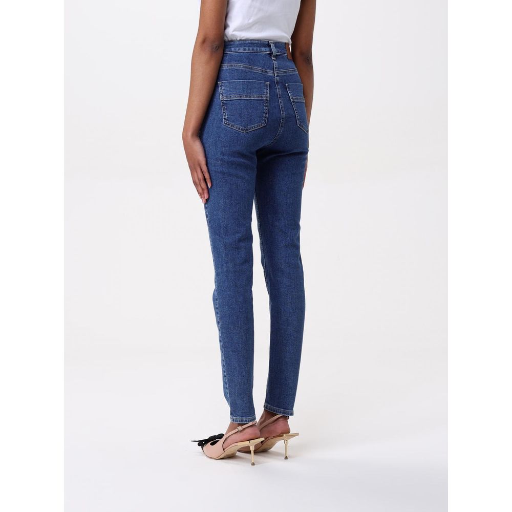 Elisabetta Franchi Blue Denim High-Waisted Jean | Regal Royce