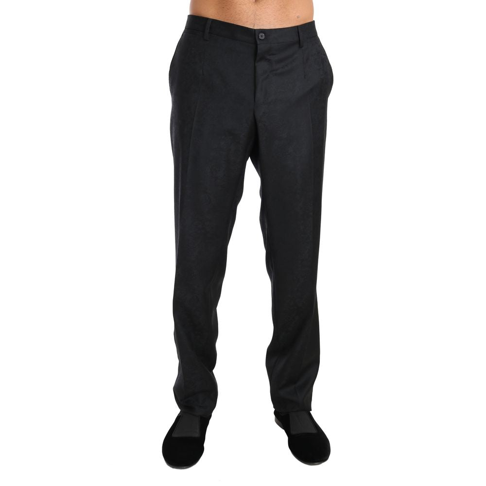Dolce & Gabbana Gray Cotton Dress Pants | Regal Royce