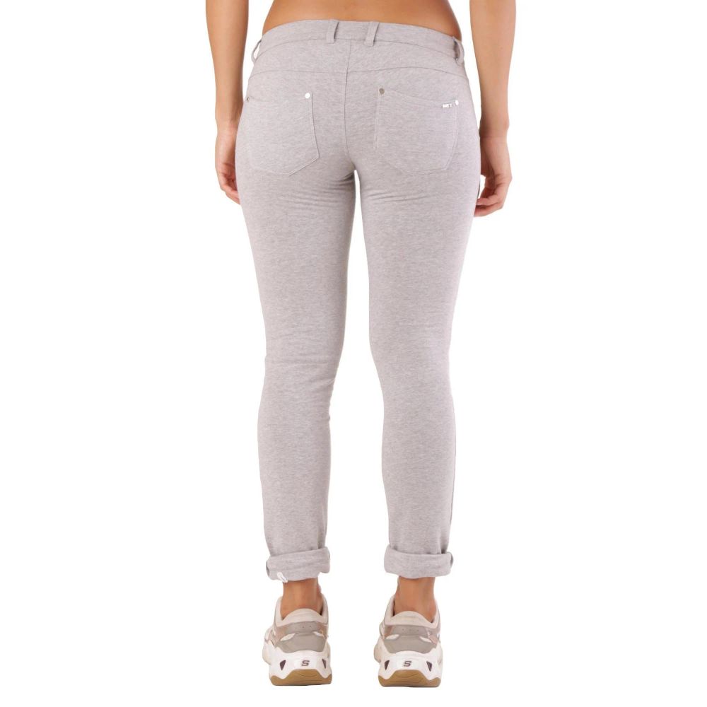 Met Gray Cotton Skinny Pants | Regal Royce