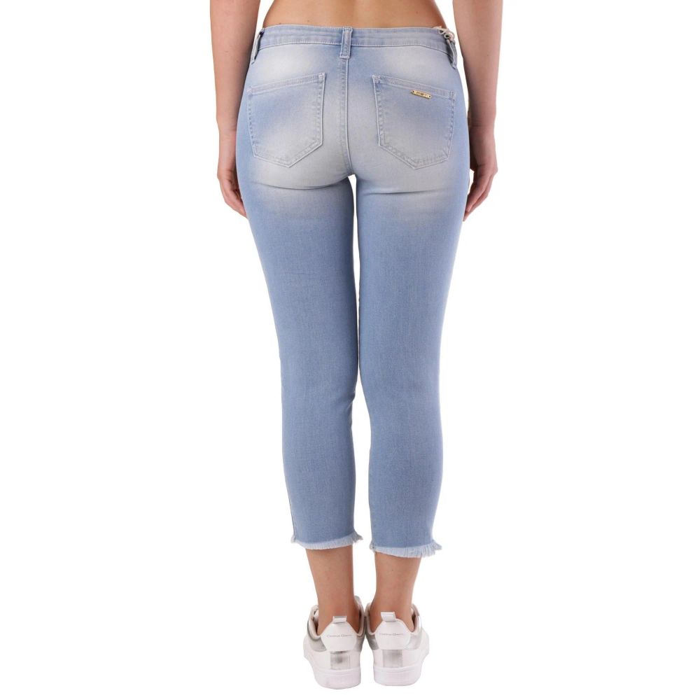 Met Blue Cotton Cropped Jeans | Regal Royce