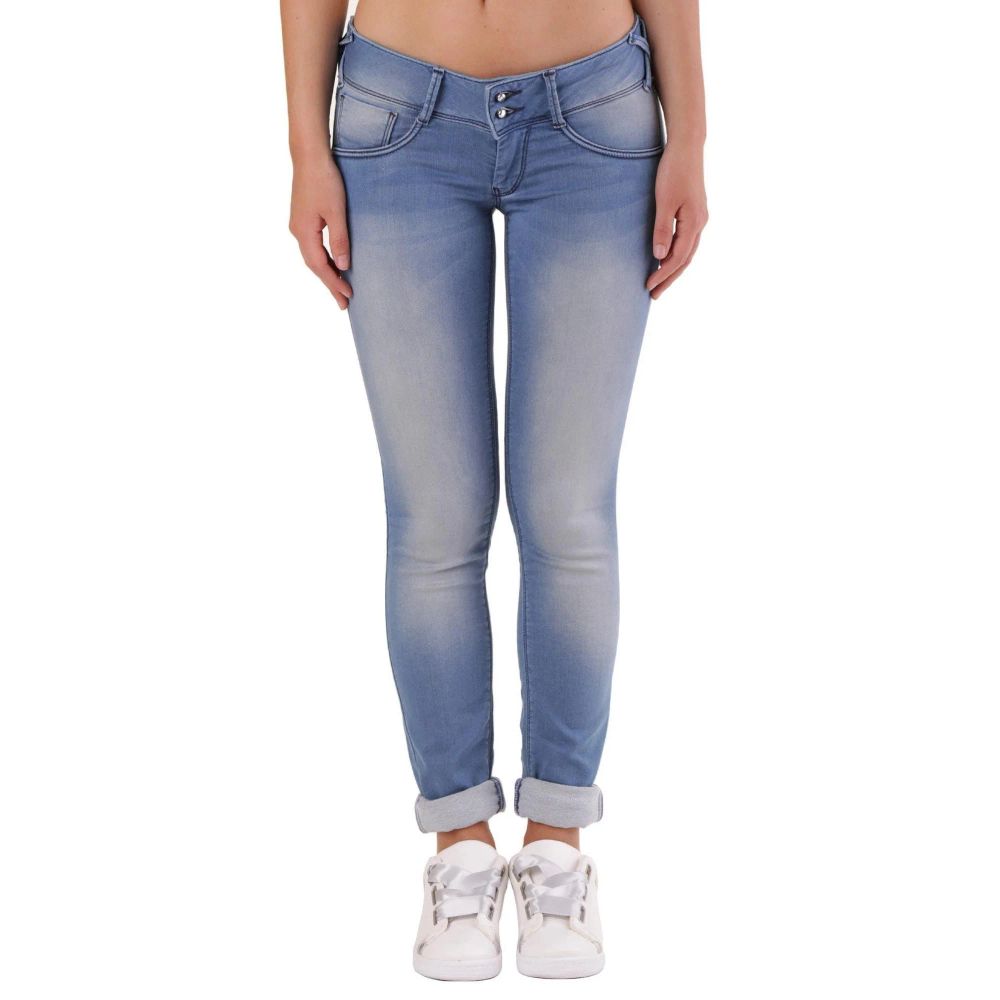 Met Blue Cotton Skinny Jeans | Regal Royce