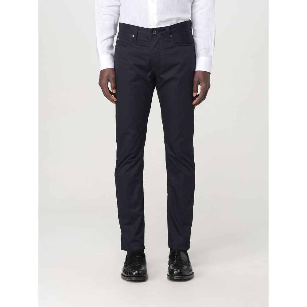 Emporio Armani Blue Cotton Casual Pants | Regal Royce