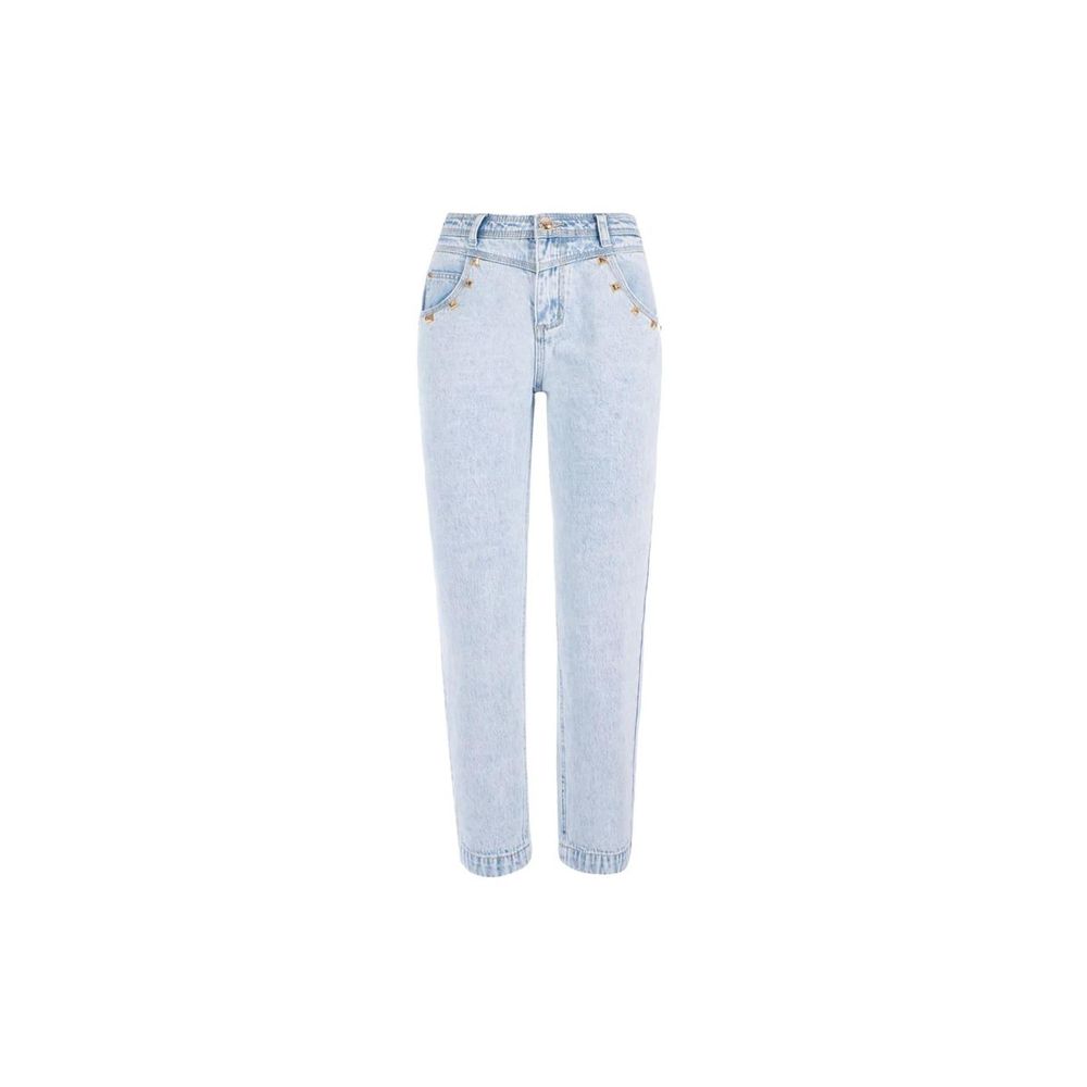 Yes Zee Light Blue Cotton Boyfriend Jeans | Regal Royce