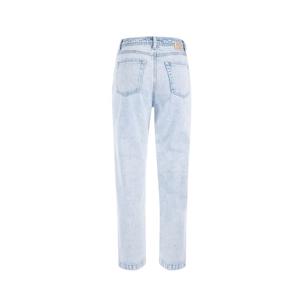 Yes Zee Light Blue Cotton Boyfriend Jeans | Regal Royce