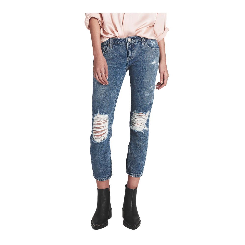 One Teaspoon Blue Cotton Cropped Jeans | Regal Royce
