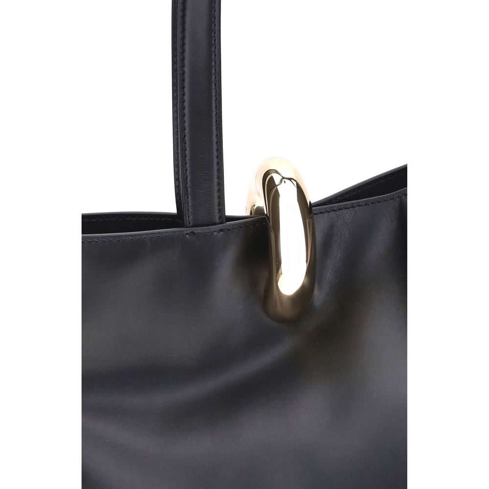 Jacquemus Black Calf Leather Bos Taurus Shoulder Bag | Regal Royce