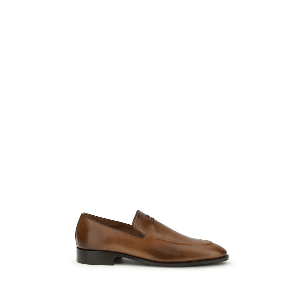Miu Miu Brown Calf Leather Bos Taurus Slip-On Loafers | Regal Royce