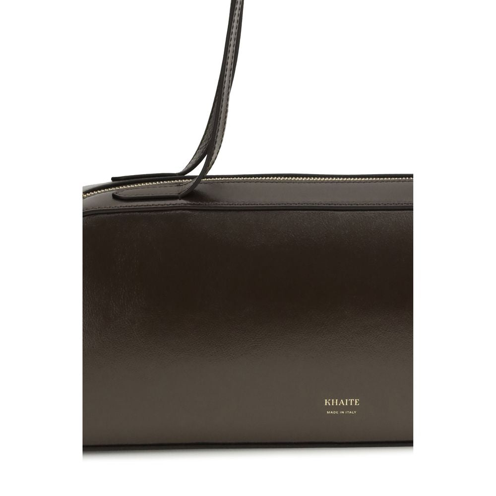 Khaite Brown Calf Leather Bos Taurus Shoulder Bag | Regal Royce