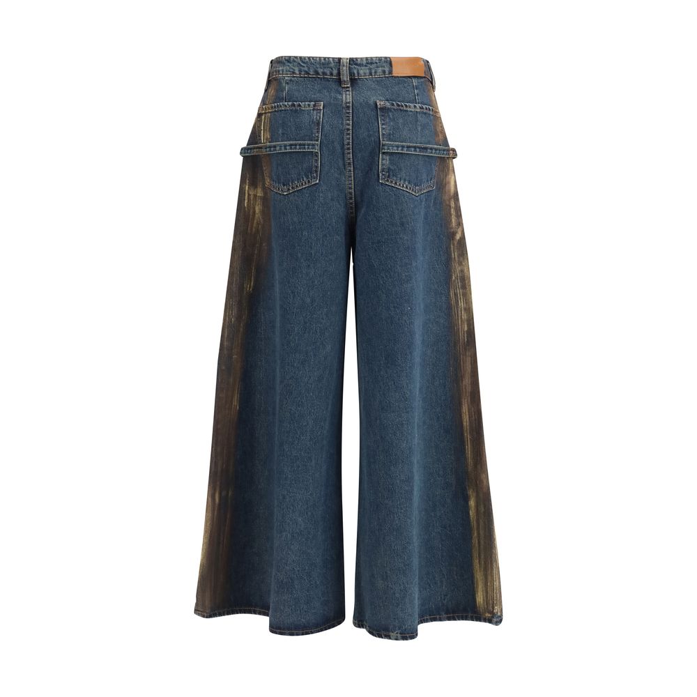 Ella Blue Cotton Relaxed Fit Jeans | Regal Royce