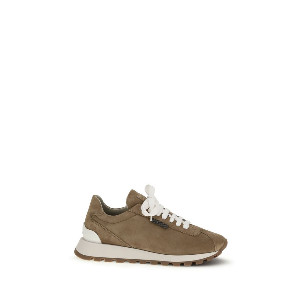 Brunello Cucinelli Beige Rubber Platform Sneakers | Regal Royce