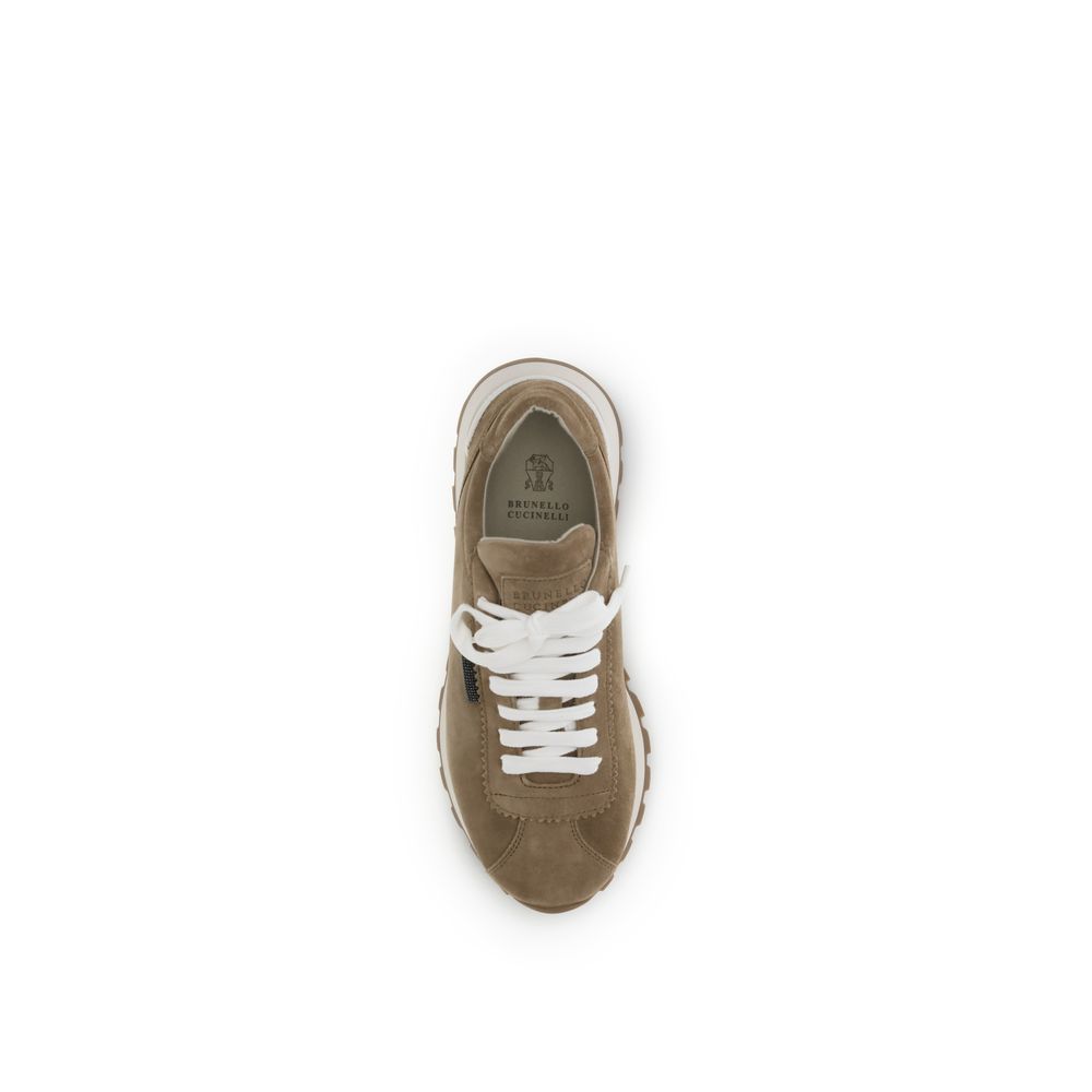 Brunello Cucinelli Beige Rubber Platform Sneakers | Regal Royce