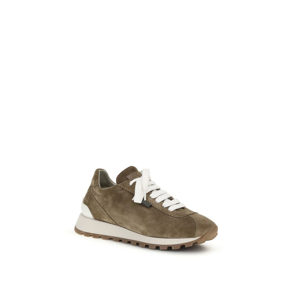 Brunello Cucinelli Brown Rubber Platform Sneakers | Regal Royce
