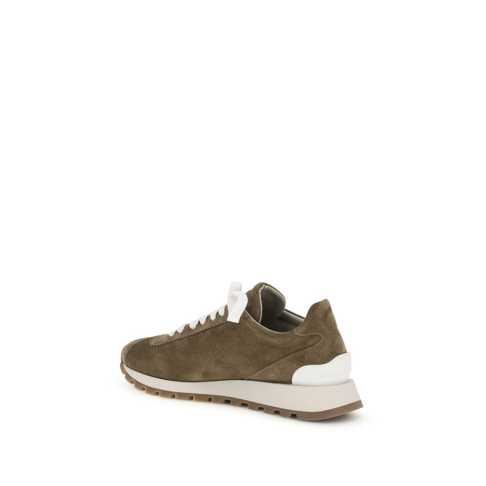 Brunello Cucinelli Brown Rubber Platform Sneakers | Regal Royce