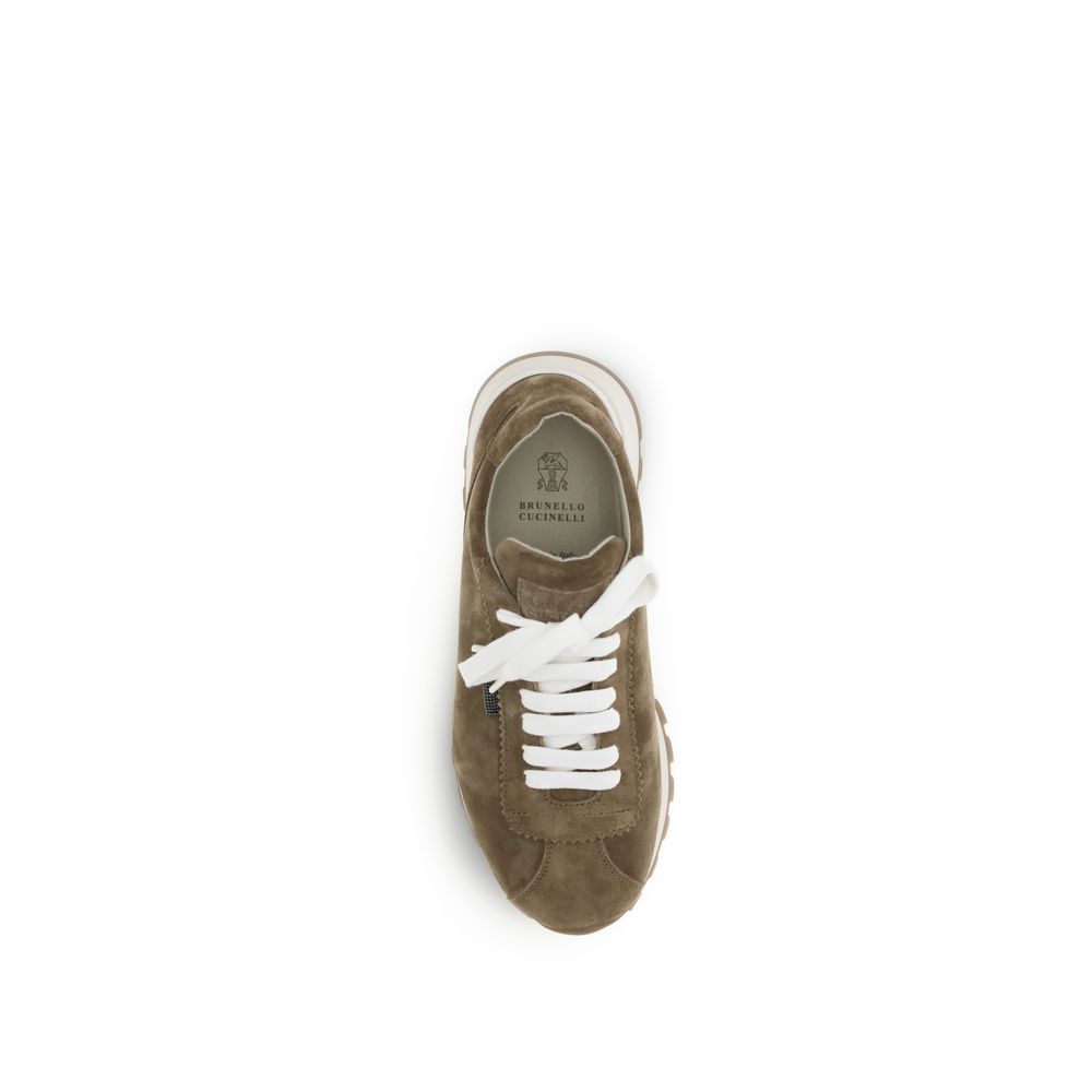 Brunello Cucinelli Brown Rubber Platform Sneakers | Regal Royce