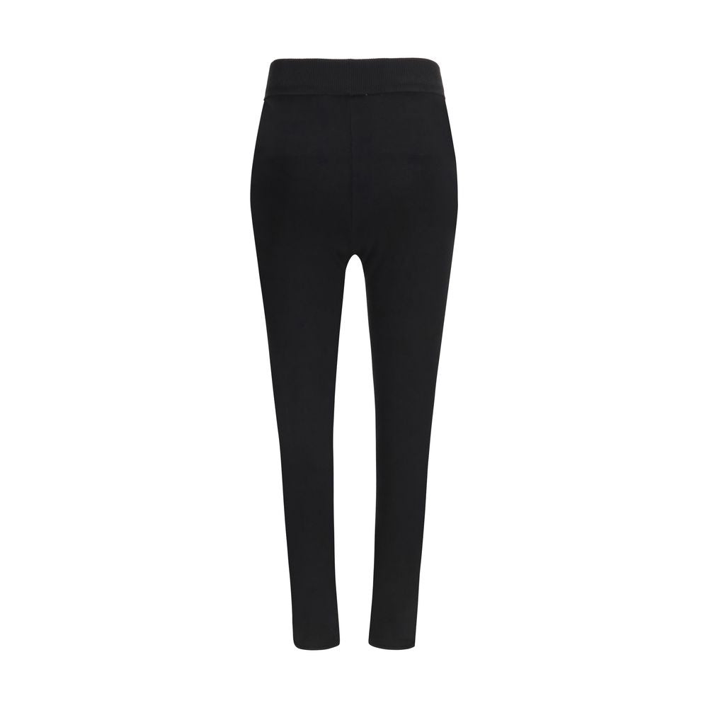 Marine Serre Black Viscose Leggings | Regal Royce