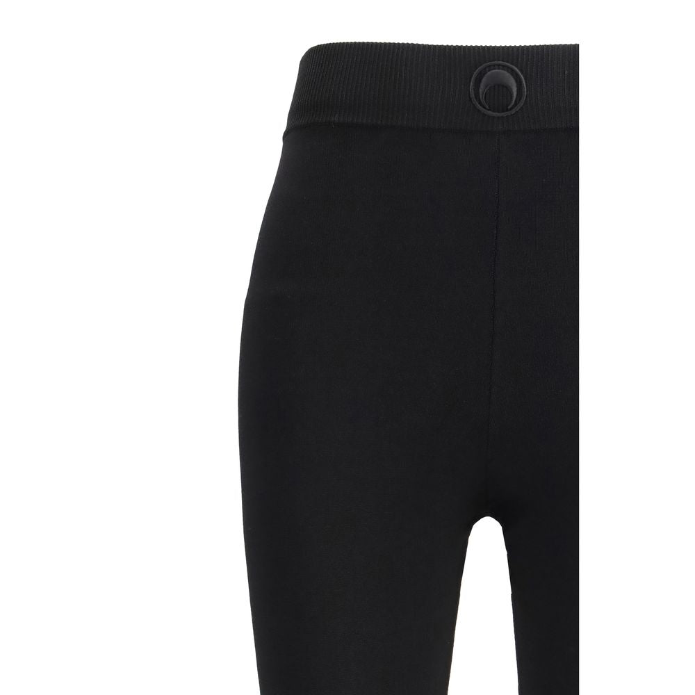 Marine Serre Black Viscose Leggings | Regal Royce