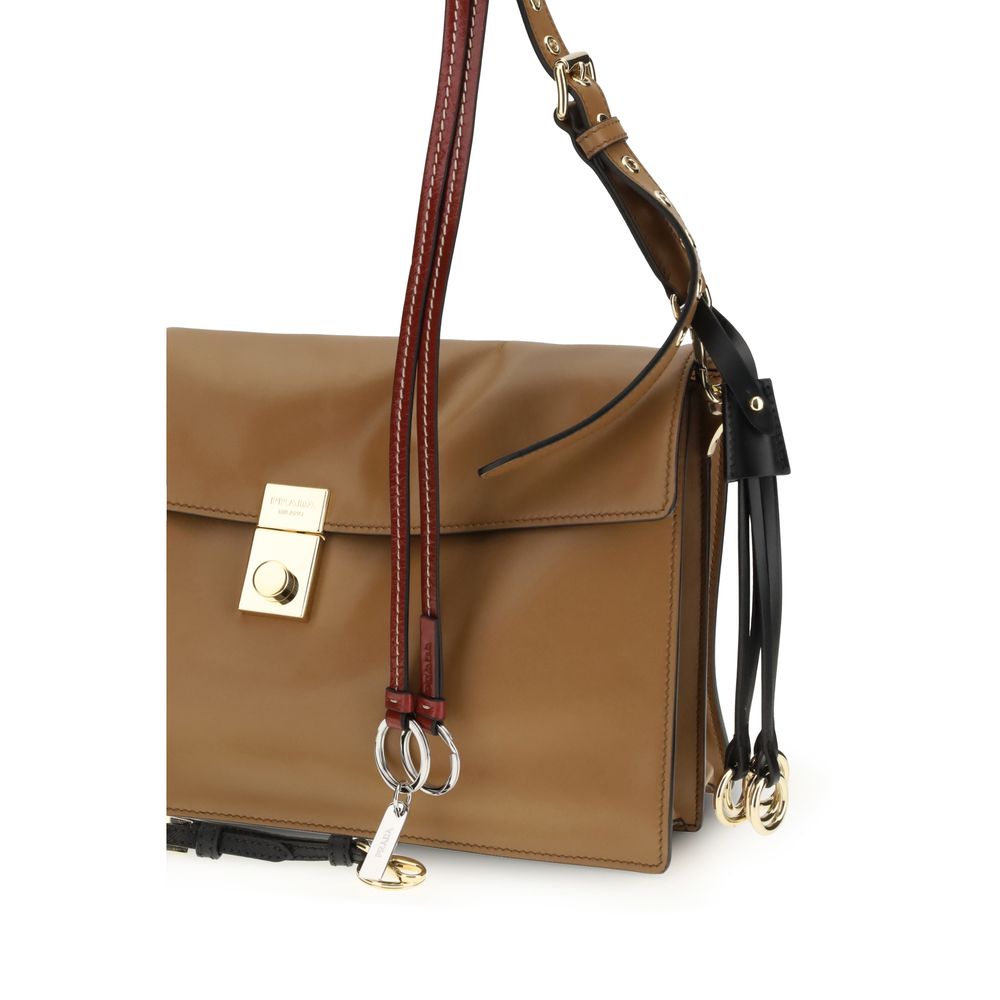 Prada Beige Calf Leather Bos Taurus Shoulder Bag | Regal Royce