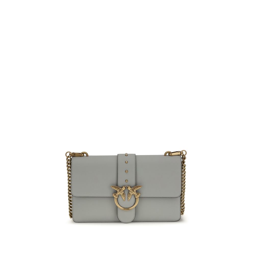 PINKO Gray Calf Leather Bos Taurus Shoulder Bag | Regal Royce