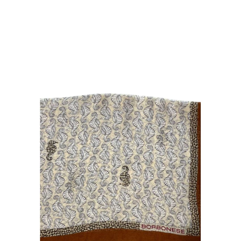 Borbonese Brown Silk Women Scarf | Regal Royce