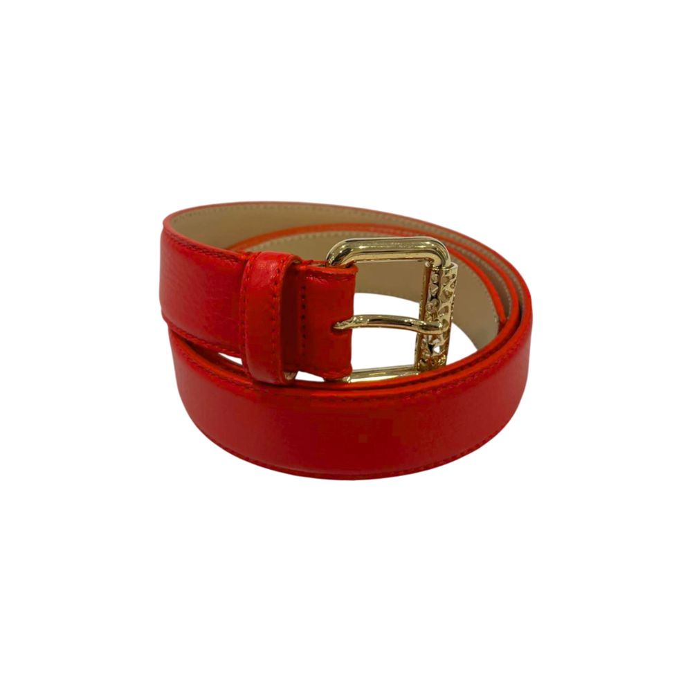 Borbonese Red Leather Women Belt | Regal Royce