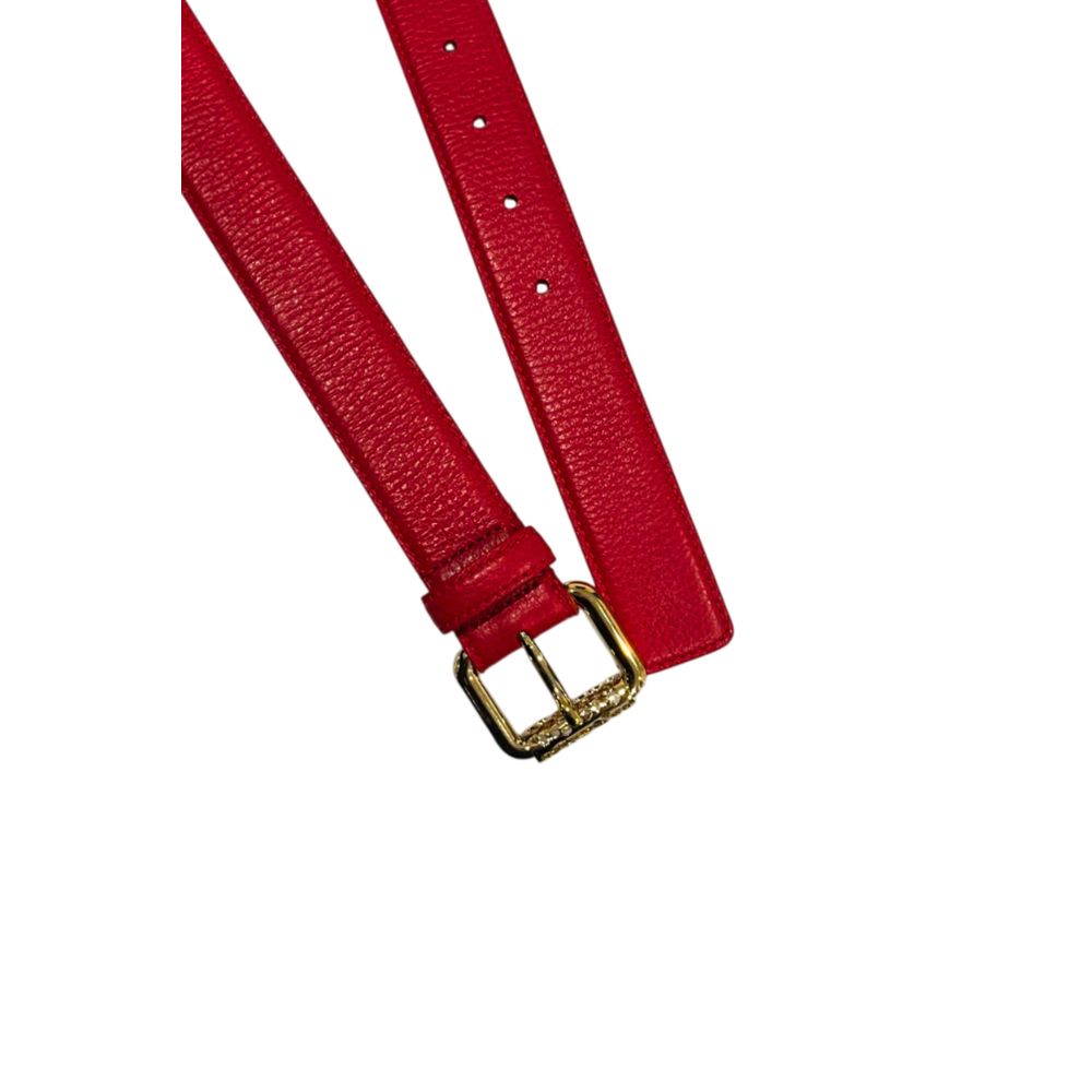 Borbonese Red Leather Women Belt | Regal Royce