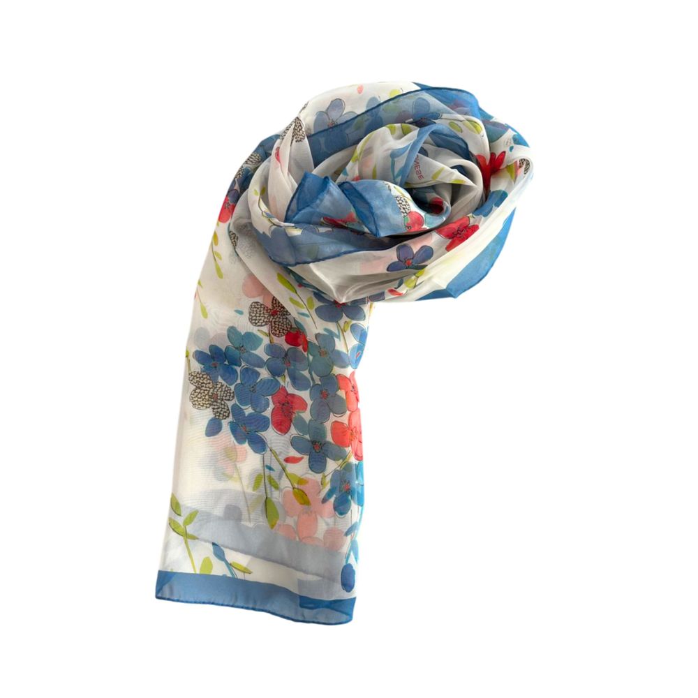 Borbonese White Silk Women Scarf | Regal Royce