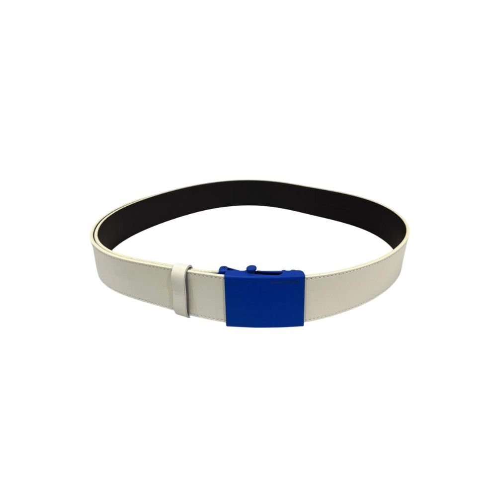 Borbonese White Leather Men Belt | Regal Royce