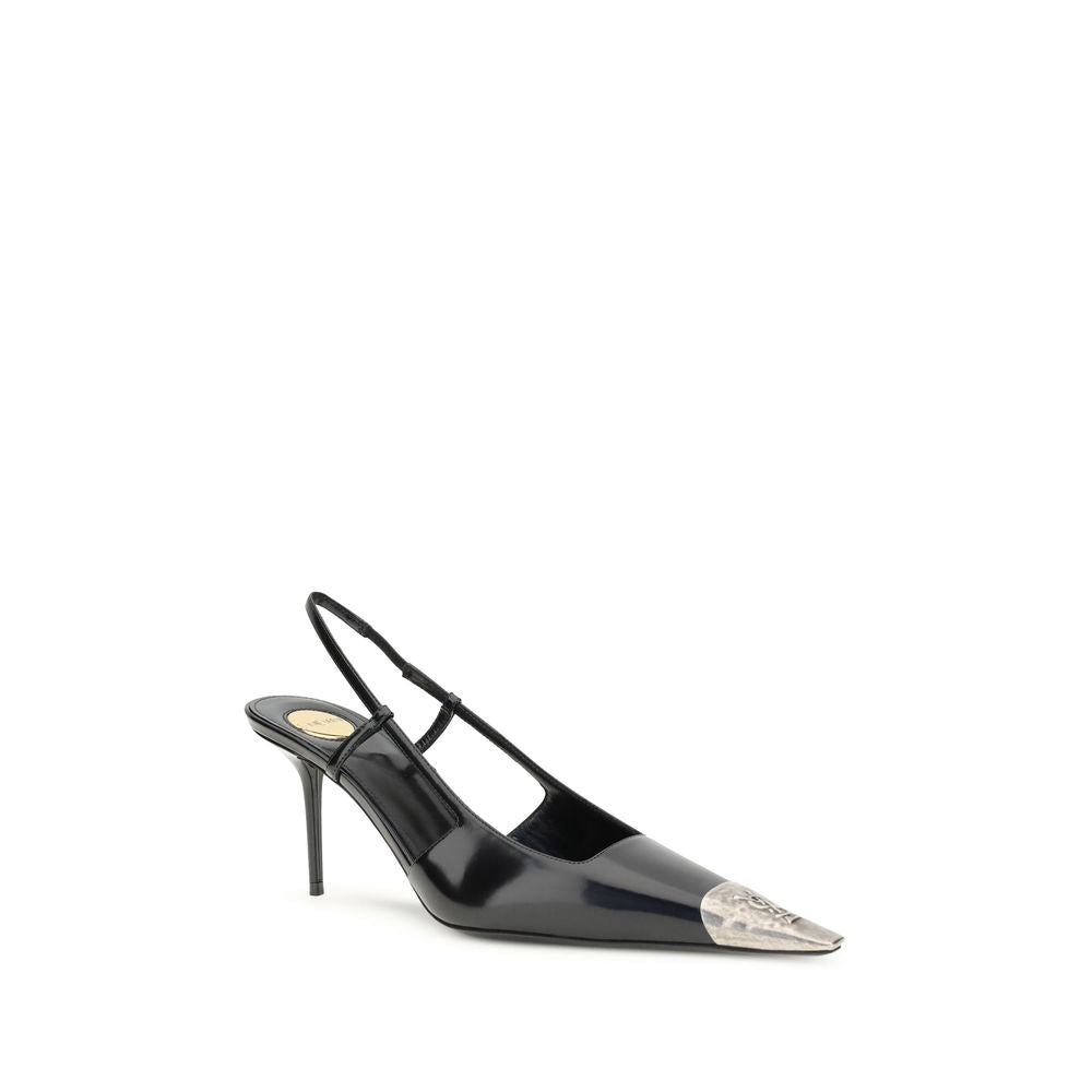 Saint Laurent Black Leather High Heel Pumps | Regal Royce