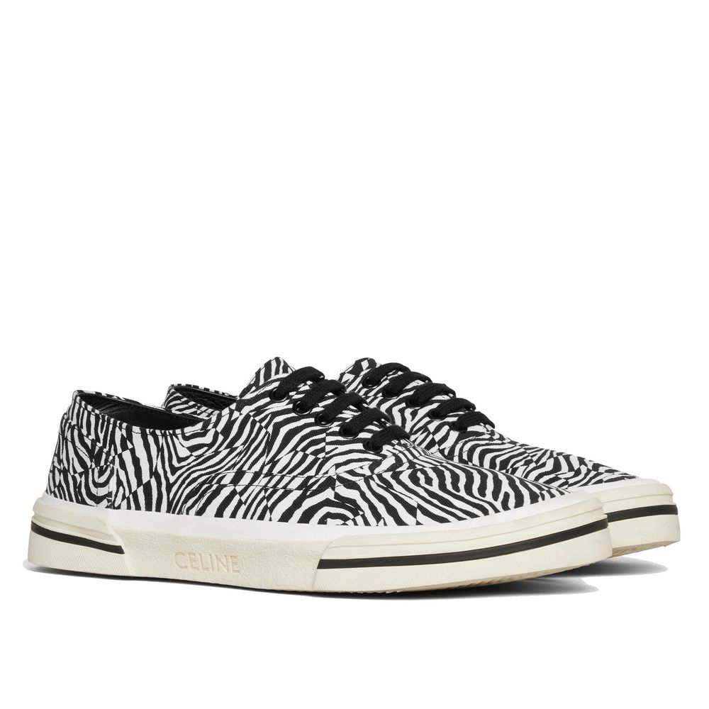 Celine Black Canvas Low Top Sneakers | Regal Royce
