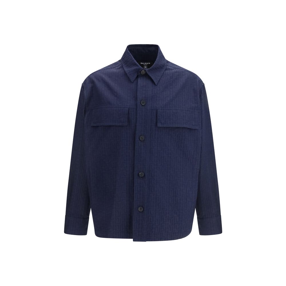 Balmain Blue Cotton Coat | Regal Royce