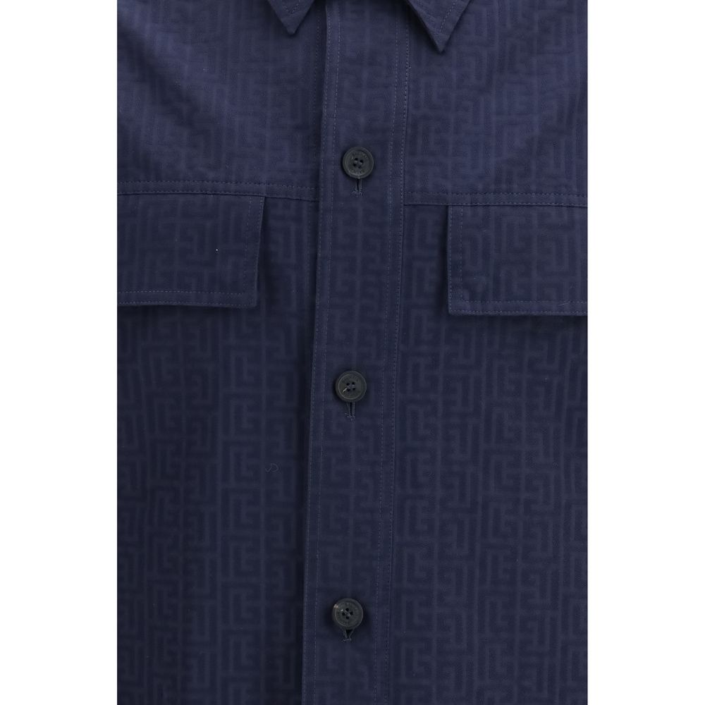Balmain Blue Cotton Coat | Regal Royce