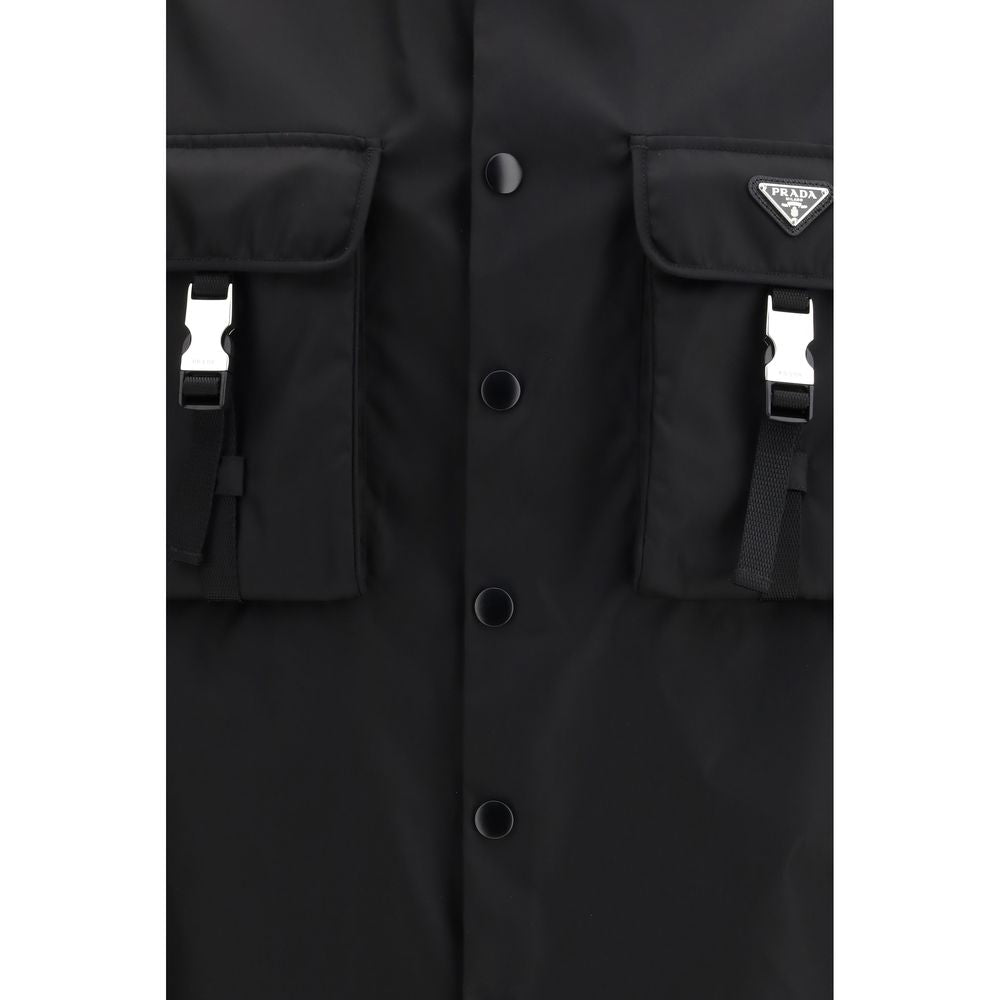 Prada Black Recycled Polyamide Jackets And Coat | Regal Royce