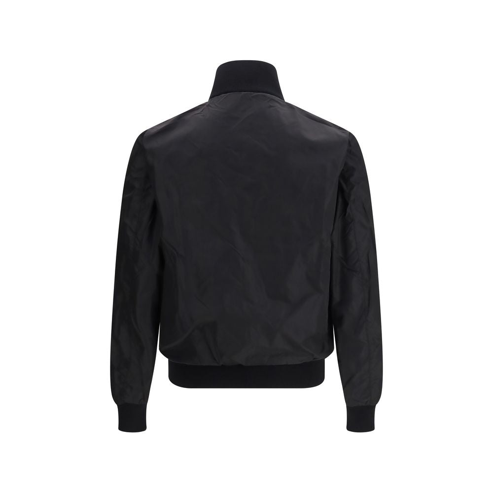 Prada Black Fleece Wool Bomber | Regal Royce