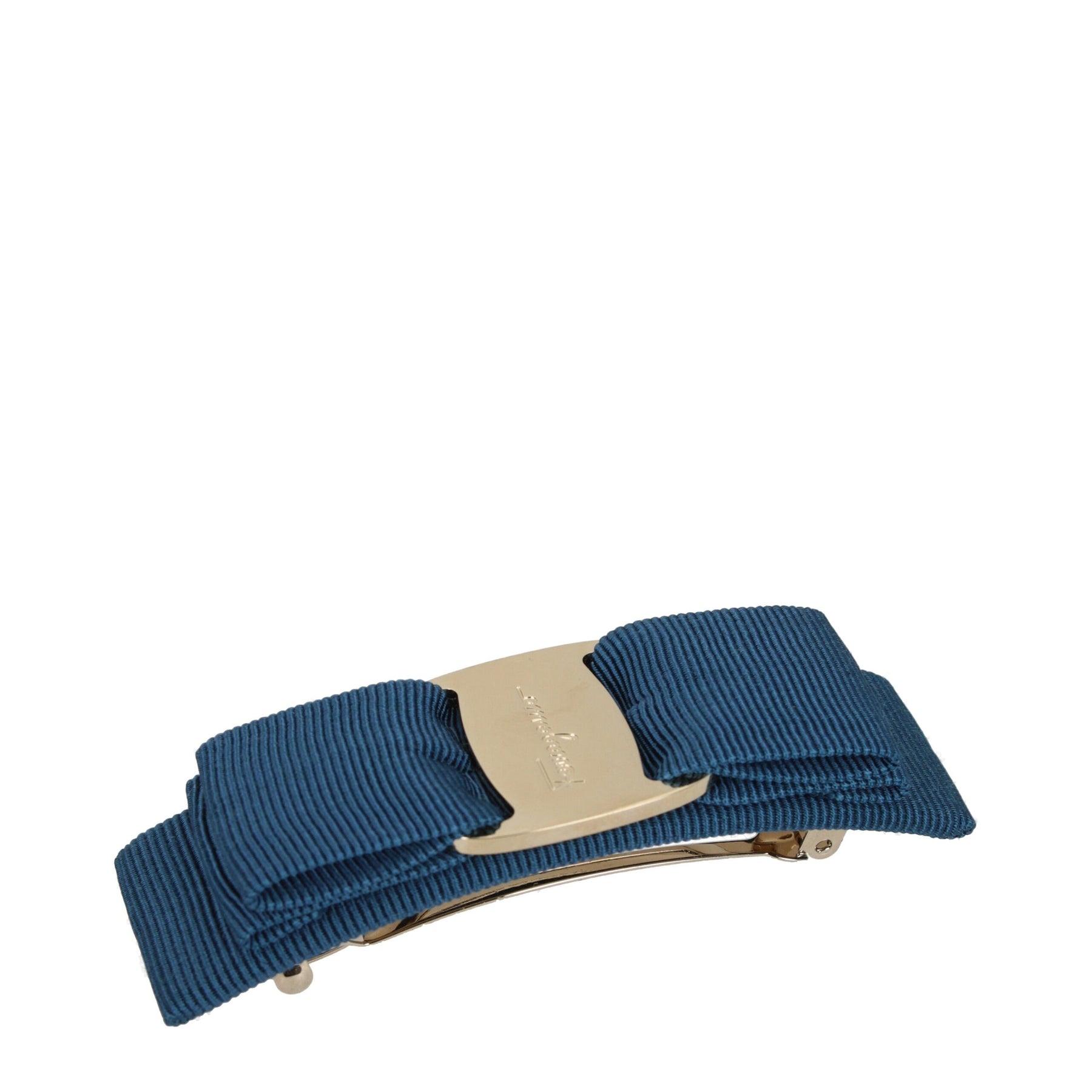 Salvatore Ferragamo Blue Fabric Hair Bow | Regal Royce