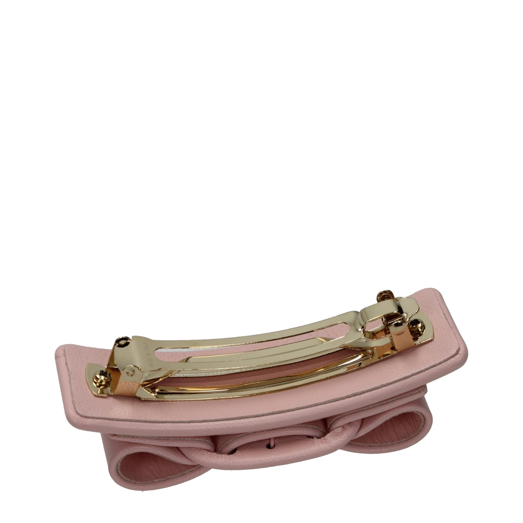 Salvatore Ferragamo Pink Leather Hair Clip | Regal Royce
