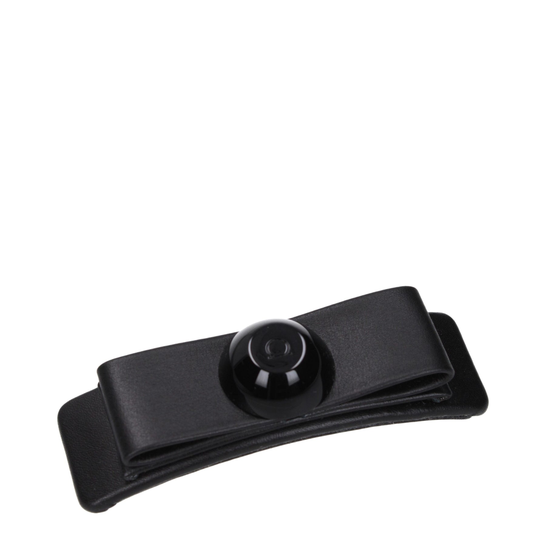 Salvatore Ferragamo Black Leather Hair Clip | Regal Royce