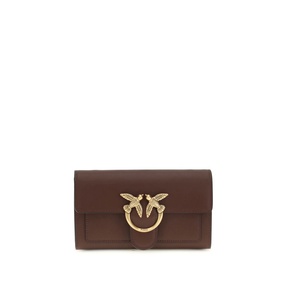 PINKO Brown Calf Leather Bos Taurus Shoulder Bag | Regal Royce