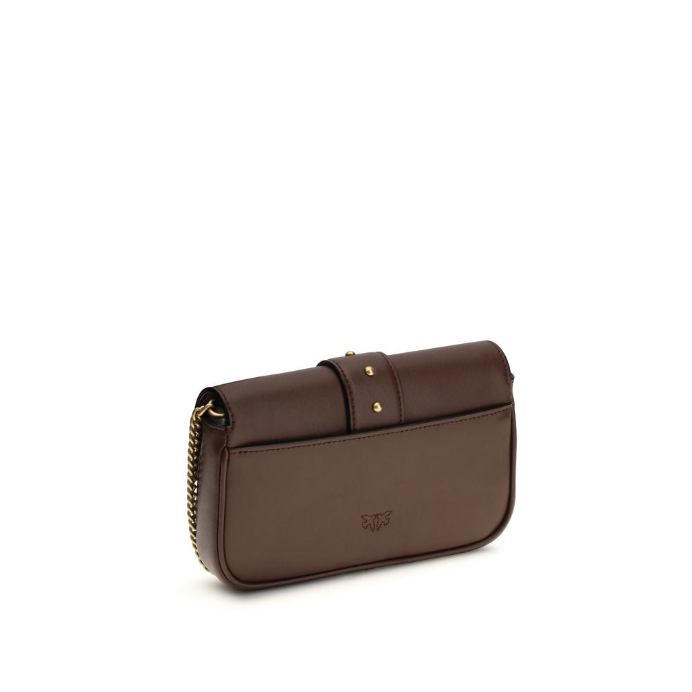 PINKO Brown Calf Leather Bos Taurus Shoulder Bag | Regal Royce