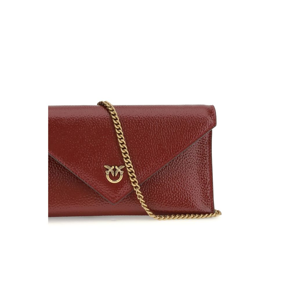 PINKO Bordeaux Calf Leather Bos Taurus Handbag | Regal Royce