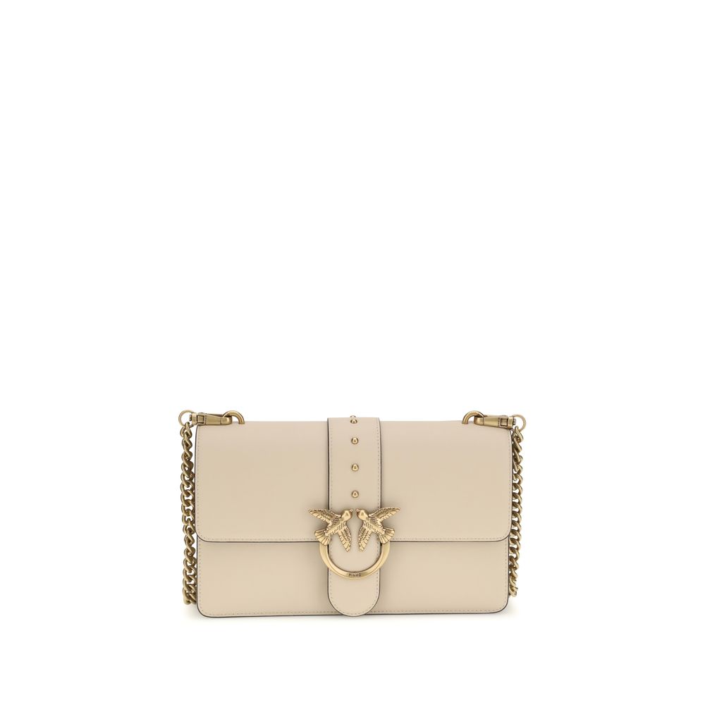 PINKO Beige Calf Leather Bos Taurus Shoulder Bag | Regal Royce