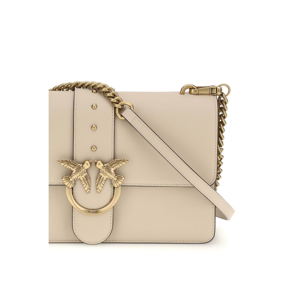PINKO Beige Calf Leather Bos Taurus Shoulder Bag | Regal Royce