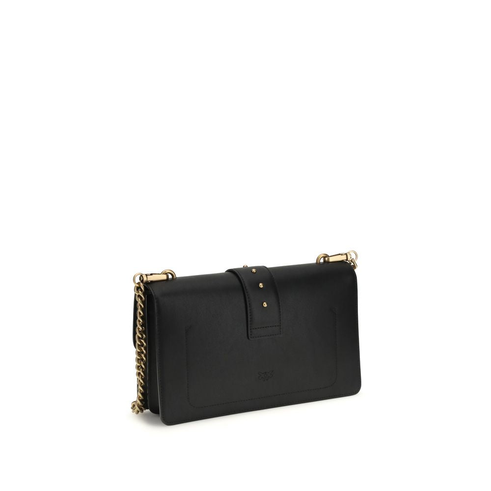 PINKO Black Calf Leather Bos Taurus Shoulder Bag | Regal Royce