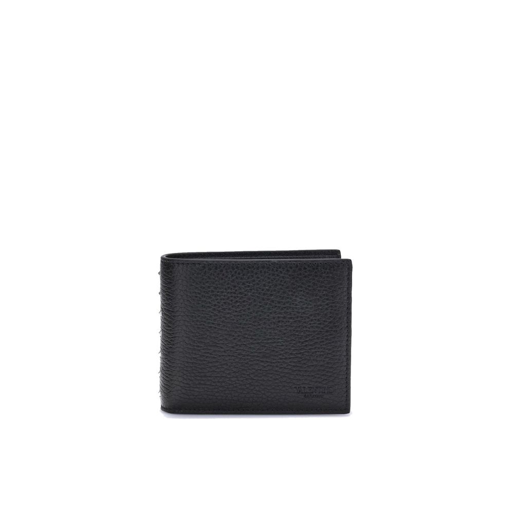 Valentino Garavani Black Leather Wallet | Regal Royce