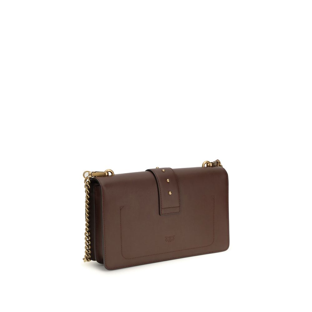 PINKO Brown Calf Leather Bos Taurus Shoulder Bag | Regal Royce