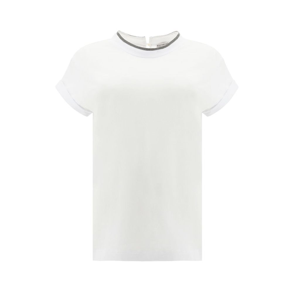 Brunello Cucinelli White Elastane T-Shirt | Regal Royce