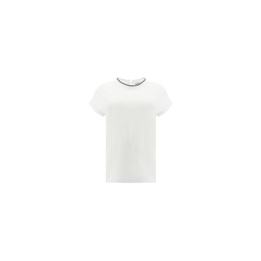 Brunello Cucinelli White Elastane T-Shirt | Regal Royce