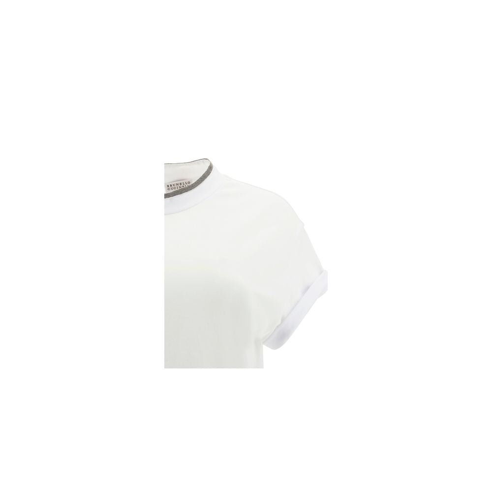 Brunello Cucinelli White Elastane T-Shirt | Regal Royce