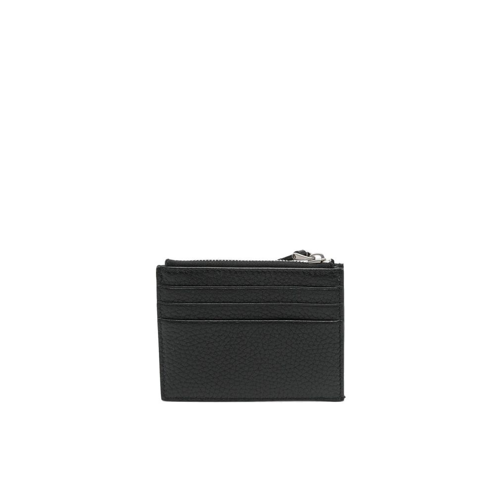 Valentino Garavani Black Calfskin Cardholder | Regal Royce